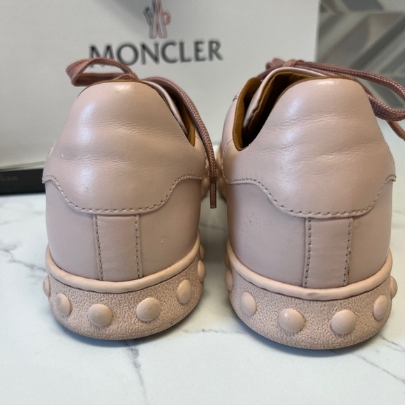 MONCLER Woman MONCLER Woman\'s Fifi Low Top Sneakers Leather Shoes - Blush - Size 37 / US 7